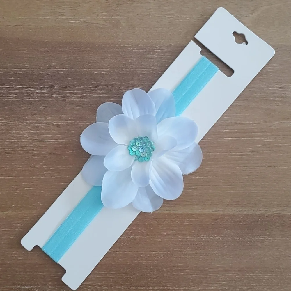 Shimmy Shimmy Inc Baby Toddler Blue Ombre Flower Headband USA NWT